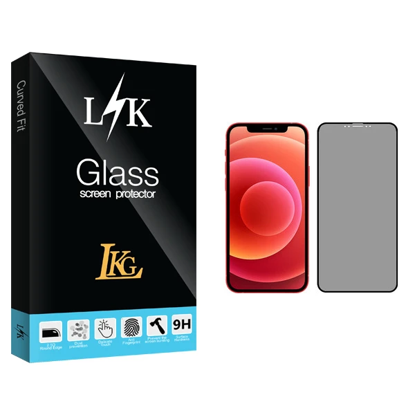 محافظ صفحه نمایش حریم شخصی ال کا جی مدل LK Glass مناسب برای گوشی موبایل اپل iPhone 12 mini