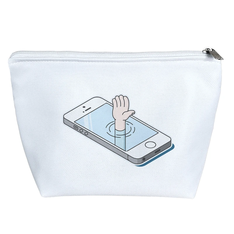 کیف لوازم آرایش دخترانه خندالو مدل غرق در موبایل کد 5299