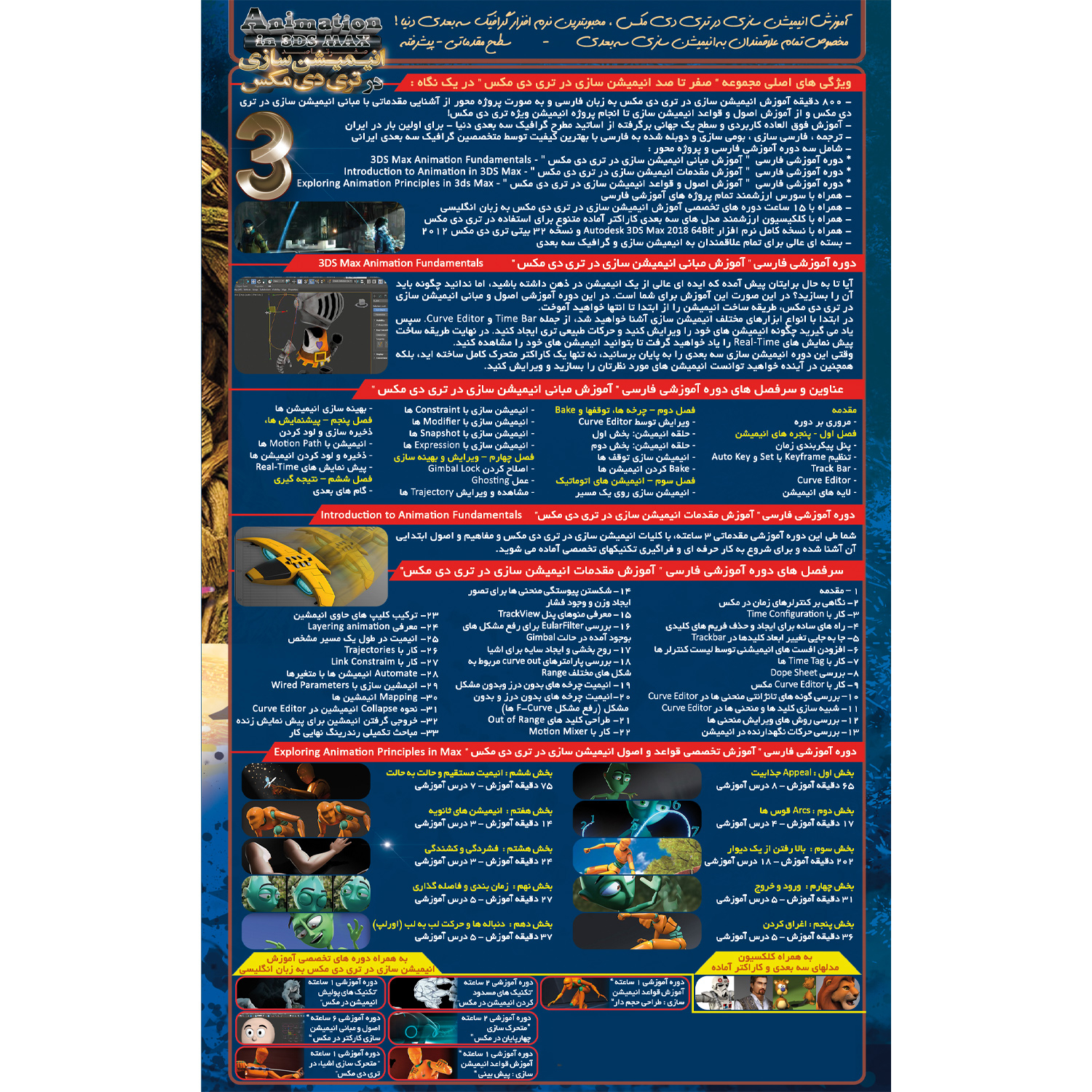 نرم افزار آموزش صفر تا صد انیمیشن سازی در تری دی مکس نشر صفر تا صد