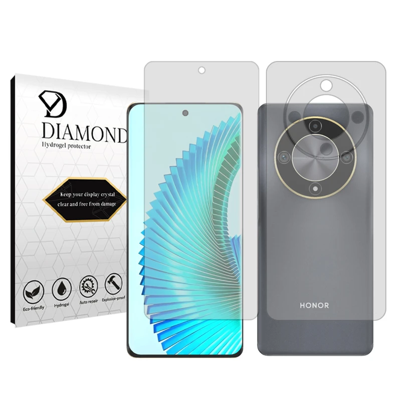 محافظ صفحه نمایش شفاف دیاموند مدل Tough مناسب برای گوشی موبایل آنر X9b به همراه محافظ پشت گوشی