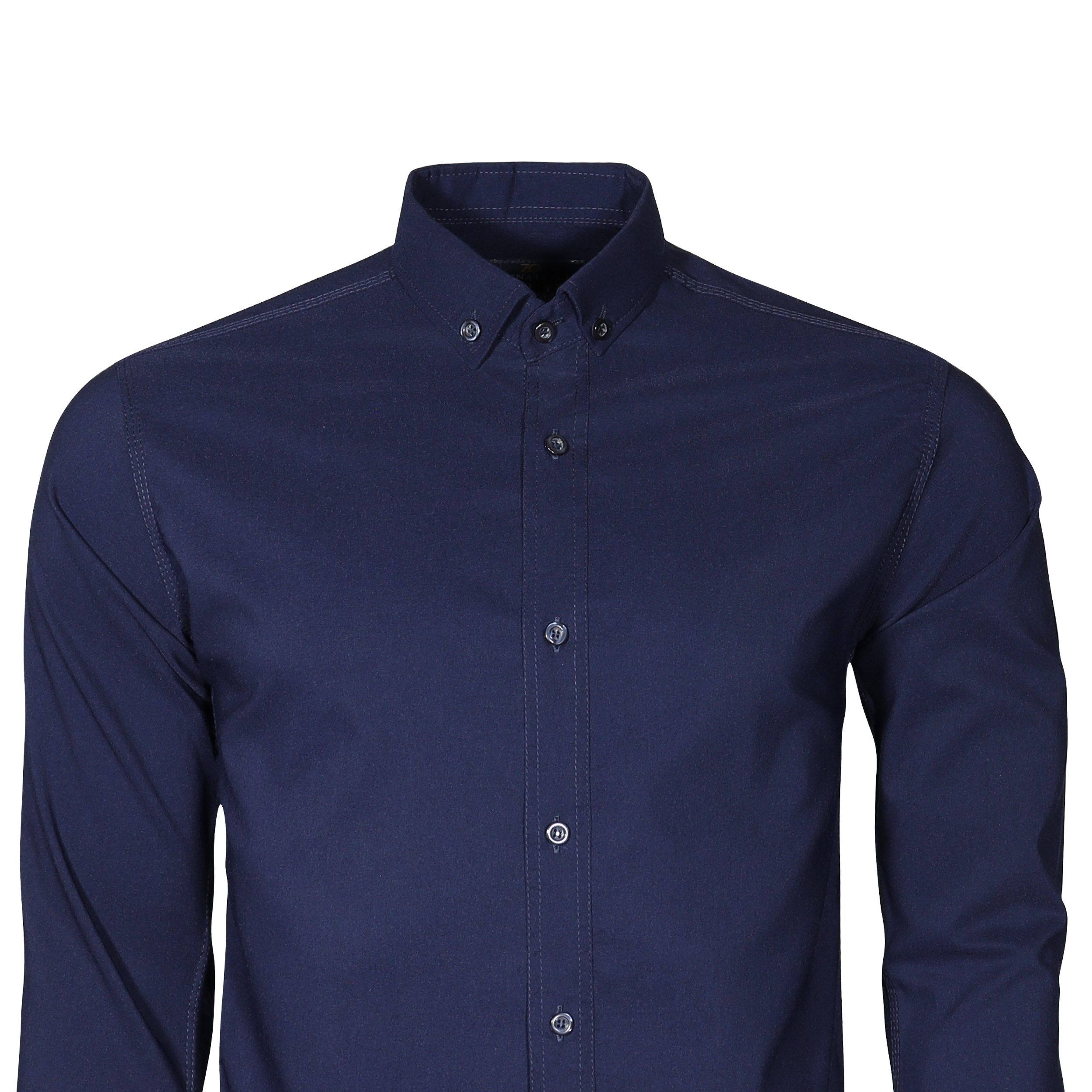 پیراهن آستین بلند مردانه مدل DL48 رنگ سرمه ای