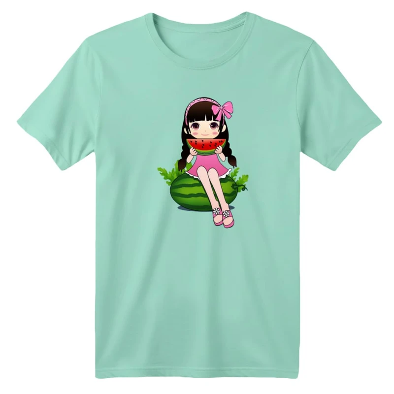 تی شرت آستین کوتاه بچگانه مدل دخترک یلدایی کد 28