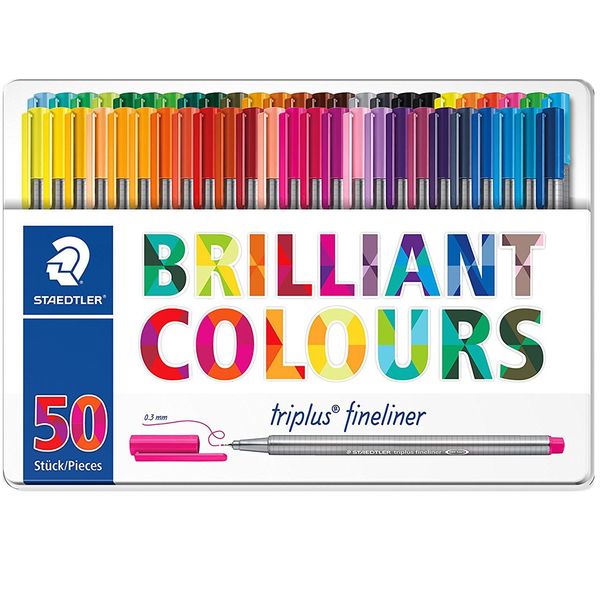 روان نویس 50 رنگ استدلر مدل Triplus Brilliant Colours روان نویس 50 رنگ استدلر مدل Triplus Brilliant Colours