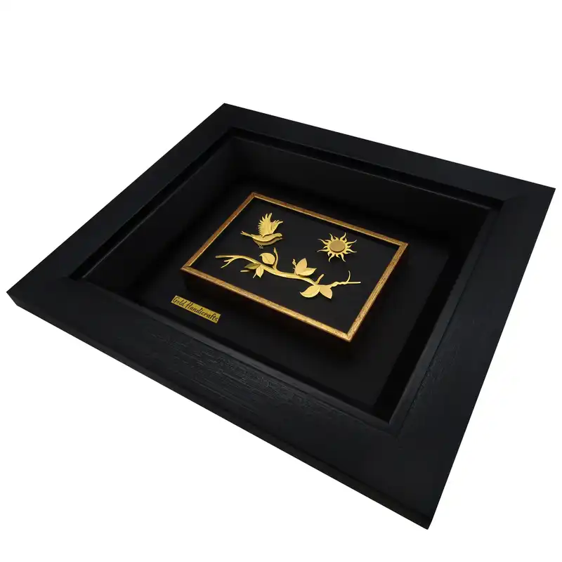 تابلو طلا کوب زرکات طرح تابستان مدل F148