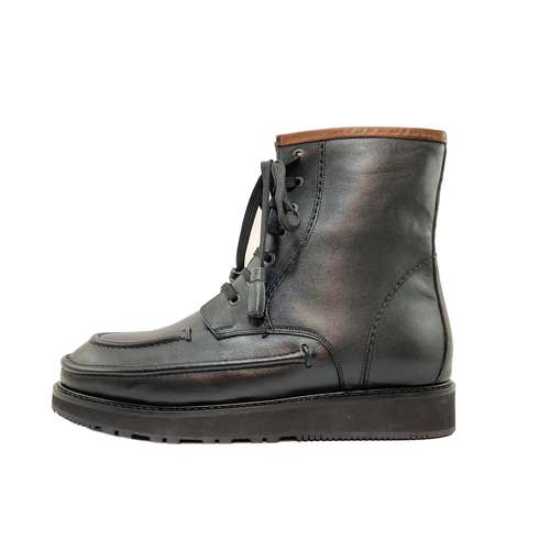 نیم بوت مردانه کرمانی مدل چرم دستدوز کد 624 رنگ مشکی