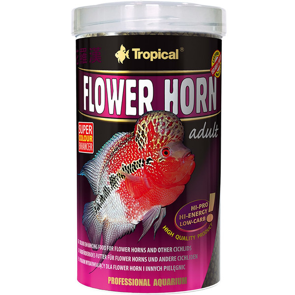 غذای ماهی تروپیکال مدل Flower Horn Adult Pellet وزن 190 گرم