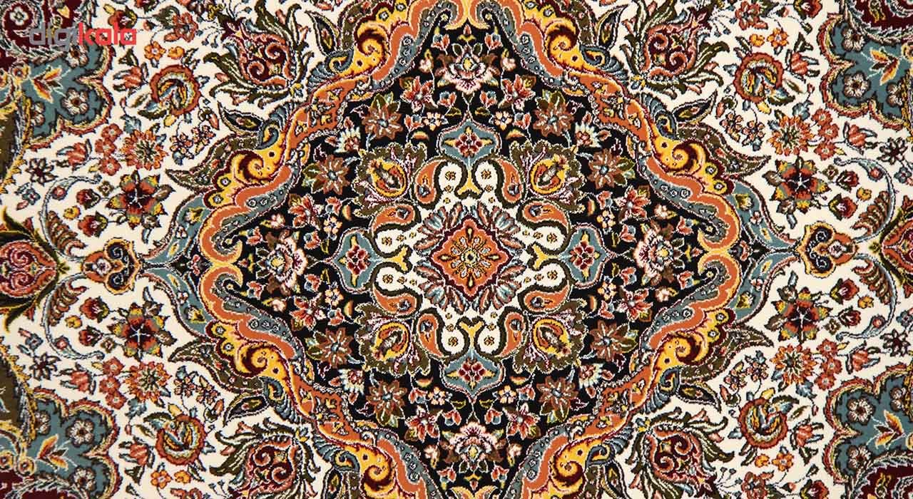 فرش ماشینی زمرد مشهد طرح 36002 زمینه آبی