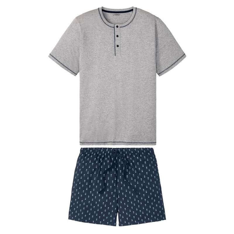 ست تی شرت و شلوارک مردانه لیورجی مدل 8549161