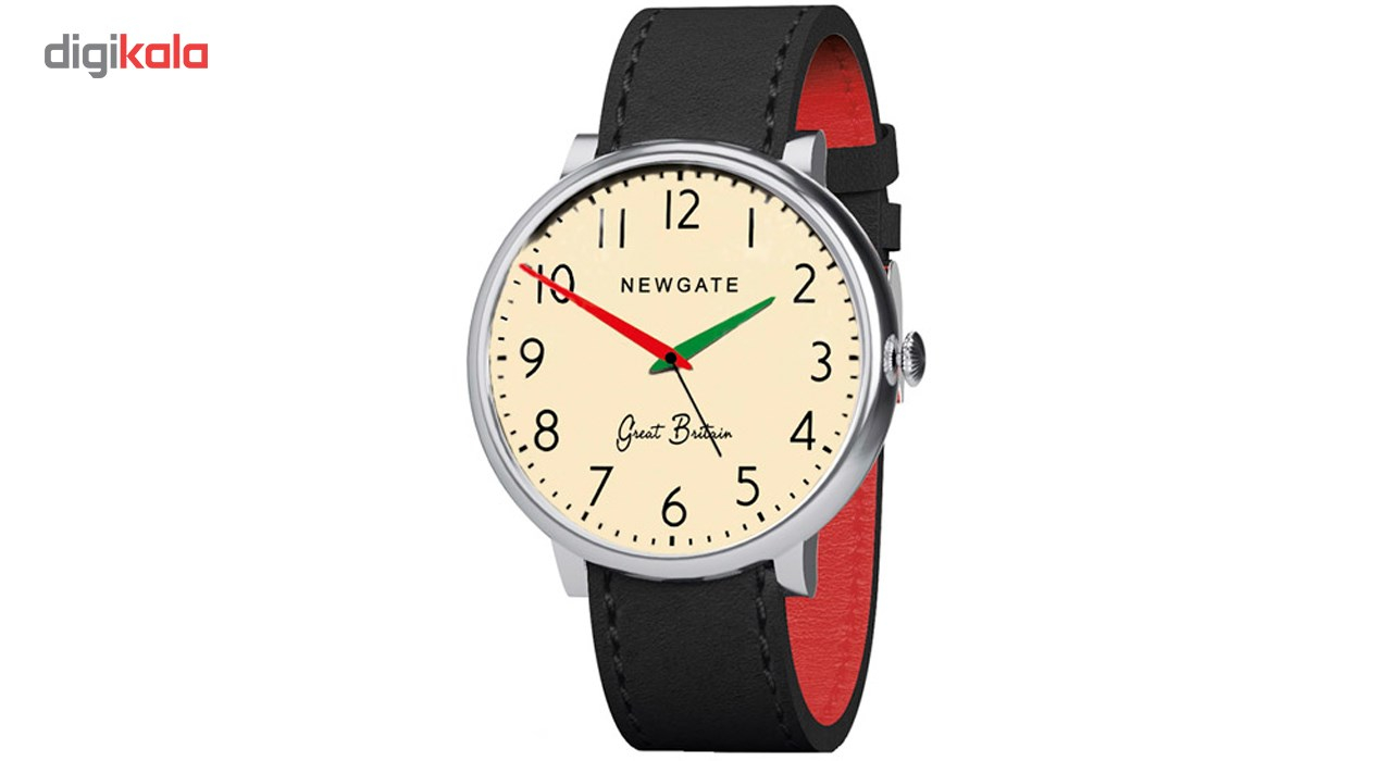 ساعت مچی عقربه ای نیوگیت مدل The Club Black Leather Strap