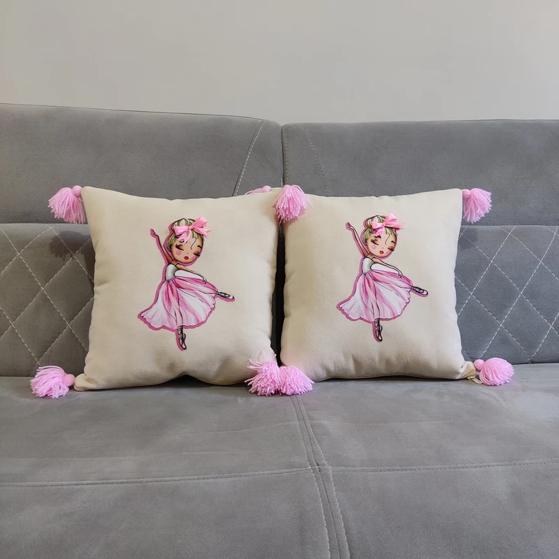 عکس شماره 2 : کوسن کودک طرح فرشته مجموعه 2 عددی