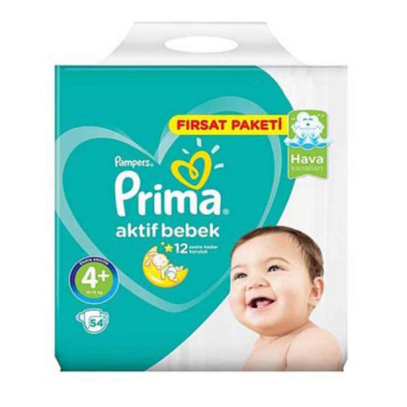 پوشک پمپرز مدل Prima سایز 4 بسته 54 عددی