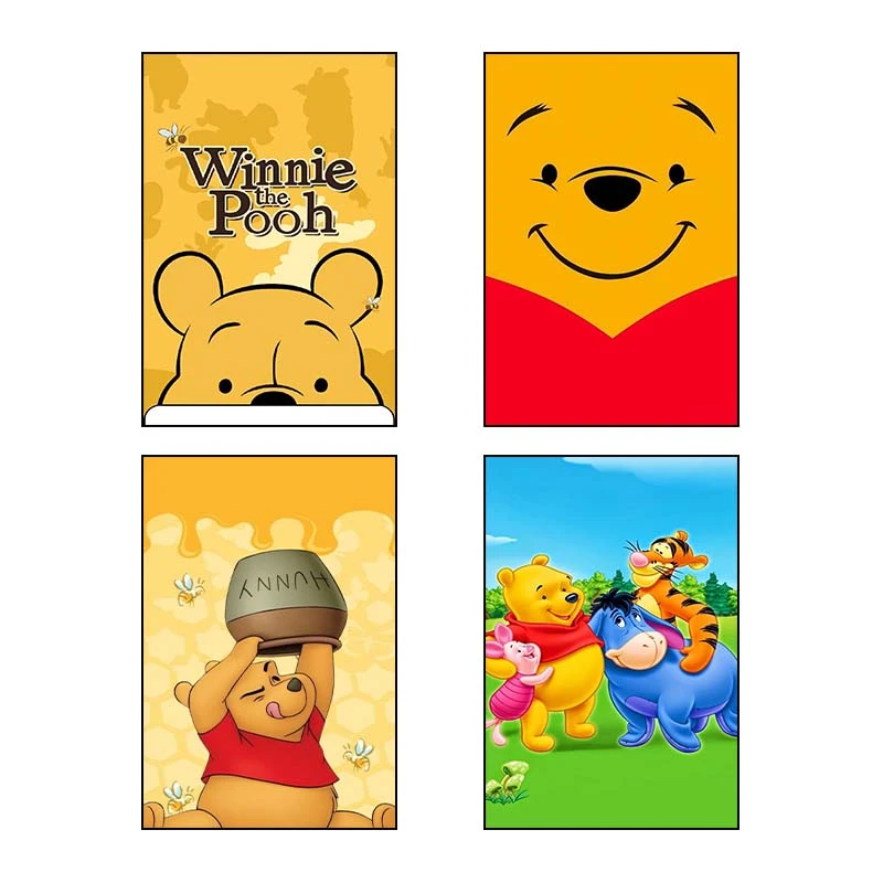 تابلو شاسي کارنيکا طرح وینی خرسه Winnie the Pooh کد 94331 مجموعه 4 عددی