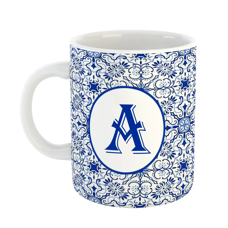 ماگ پادآفرین مدل فانتزی طرح حرف A کد 31