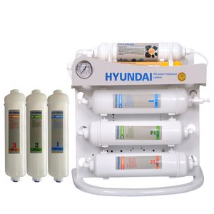 نقد و بررسی دستگاه تصفیه کننده آب هیوندای مدل  HU-inline-edition06 به همراه فیلتر تصفیه آب مدل in-line3s مجموعه سه عددی توسط خریداران