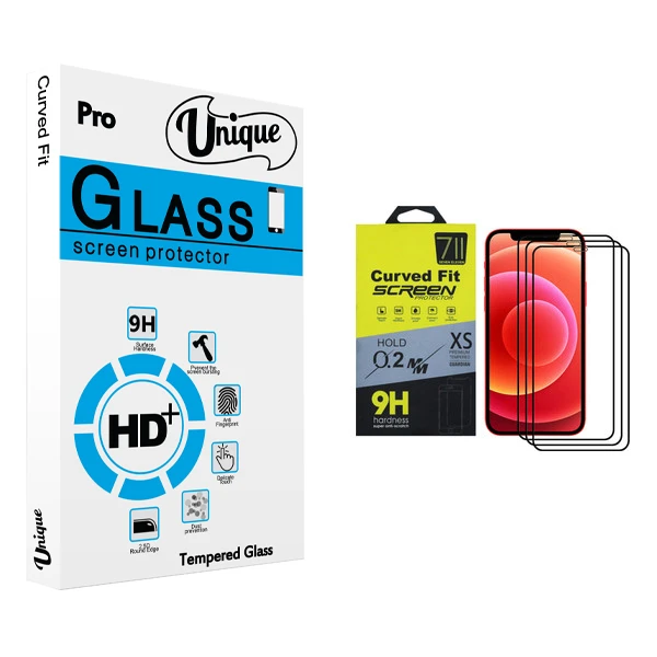 محافظ صفحه نمایش يونيک مدل +Clear مناسب برای گوشی موبایل اپل iPhone 12 Pro Max بسته سه عددی