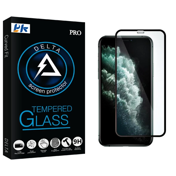 محافظ صفحه نمایش پی کی مدل Delta Glass مناسب برای گوشی موبایل اپل iPhone 11 promax