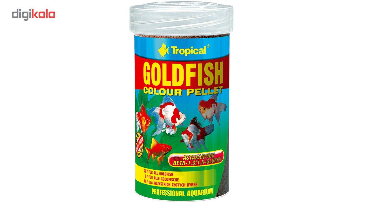 غذای ماهی تروپیکال مدل Goldfish Colour Pelet وزن 90گرم