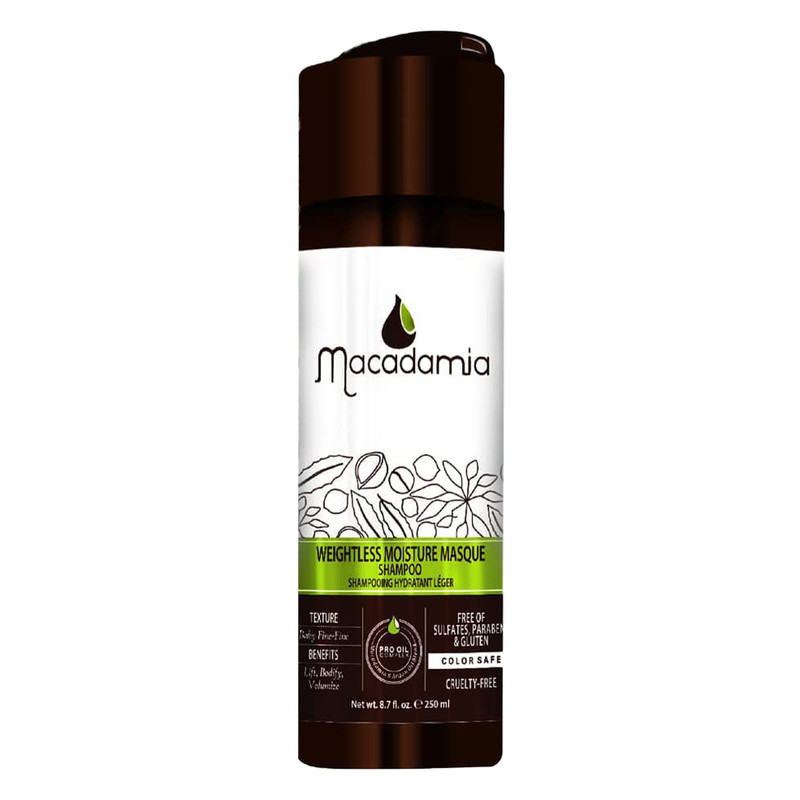شامپو تثبیت کننده رنگ مو ماکادامیا مدل WِEIGHTLESS MOISTURE حجم 250 میلی لیتر