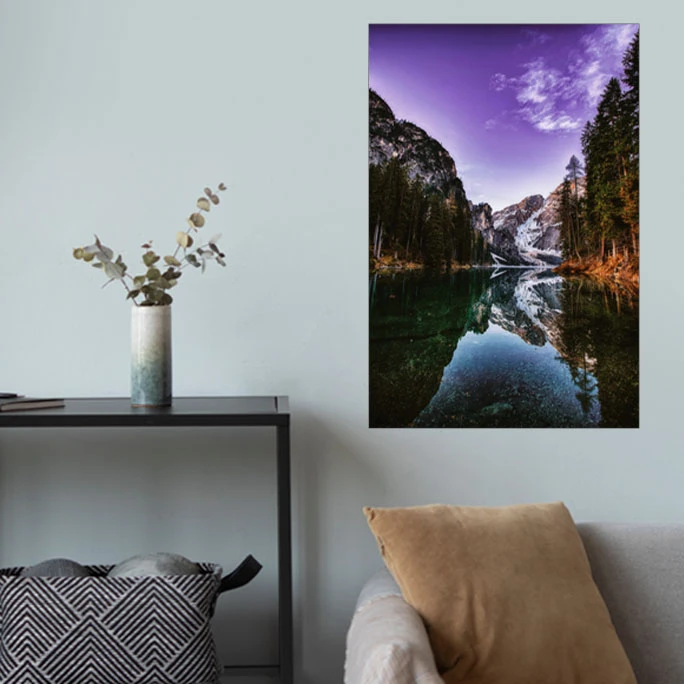 پوستر گوفی مدل والپیپر منظره کوهستانی جذاب طرح طبیعت و گردشگری Nature Purple Sky Mountain 4K کد WHT45