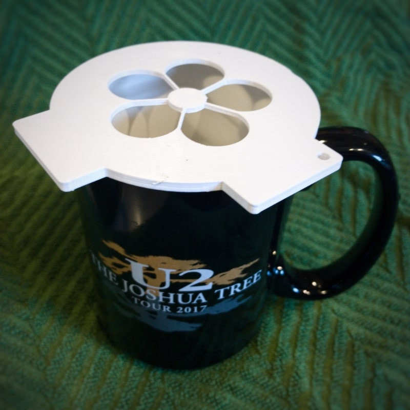 شابلون قهوه مدل Flower