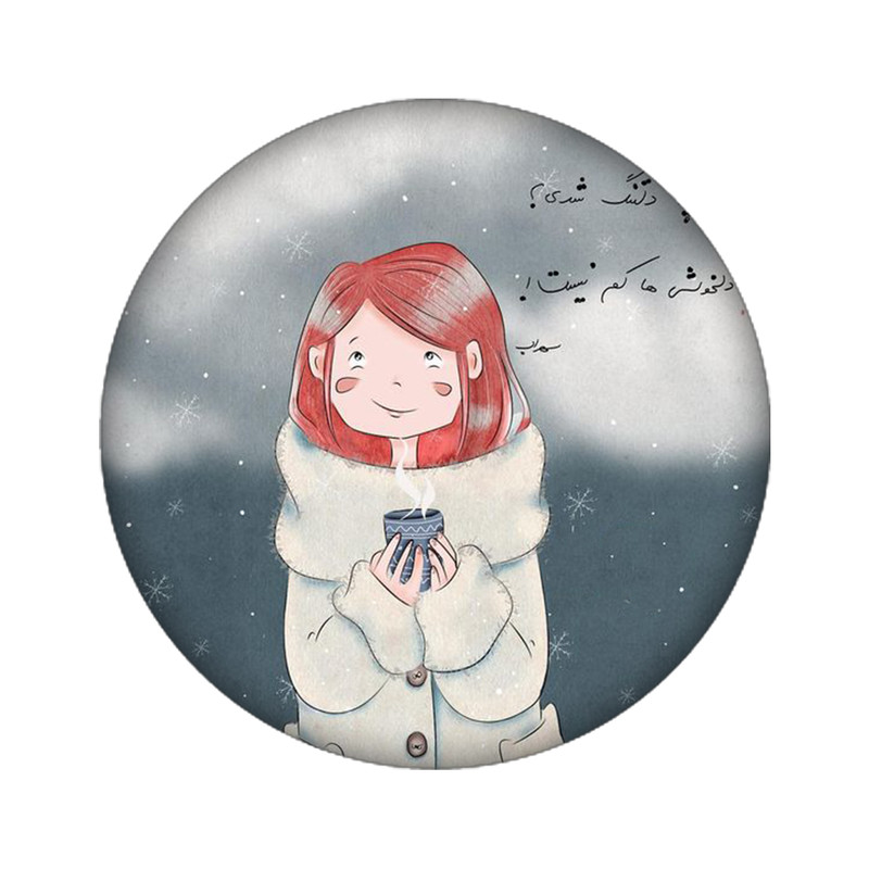 آینه آرایشی جیبی مدل دختر کد 907
