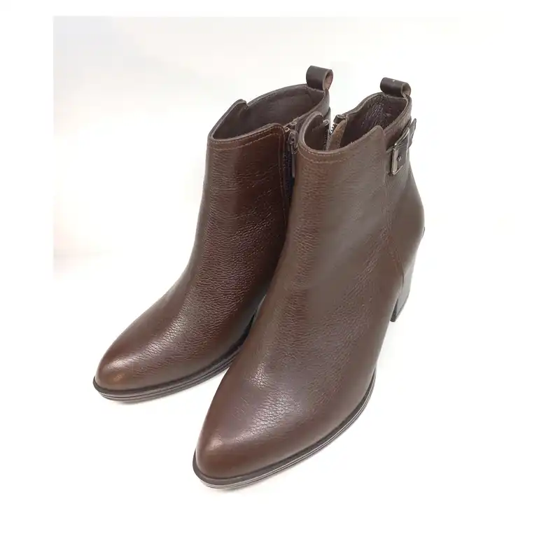 نیم بوت زنانه سرزمین چرم کد 145242 رنگ قهوه ای