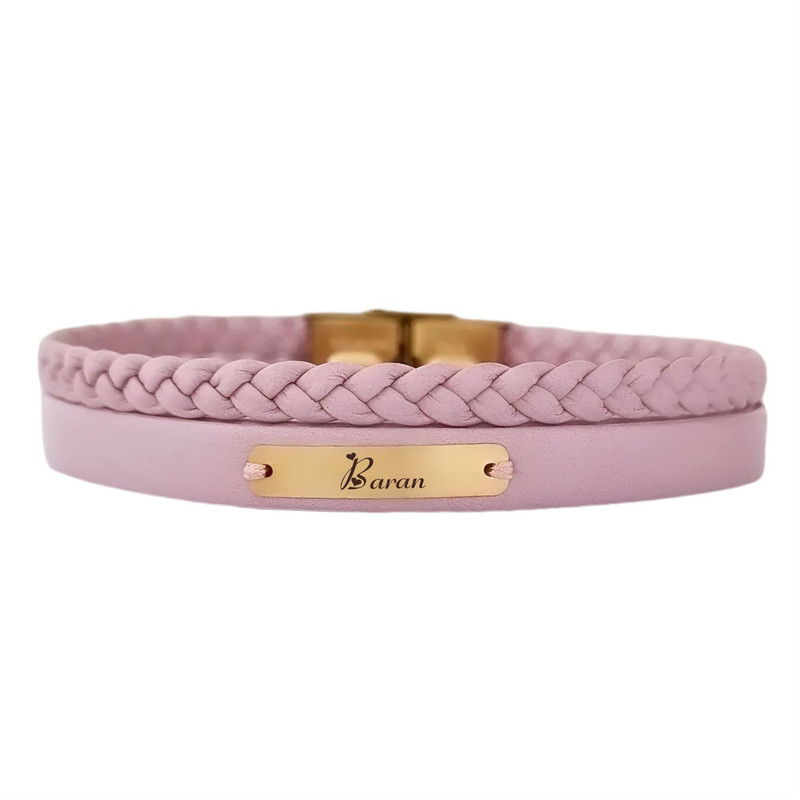 دستبند طلا 18 عیار زنانه لیردا مدل اسم باران 6733