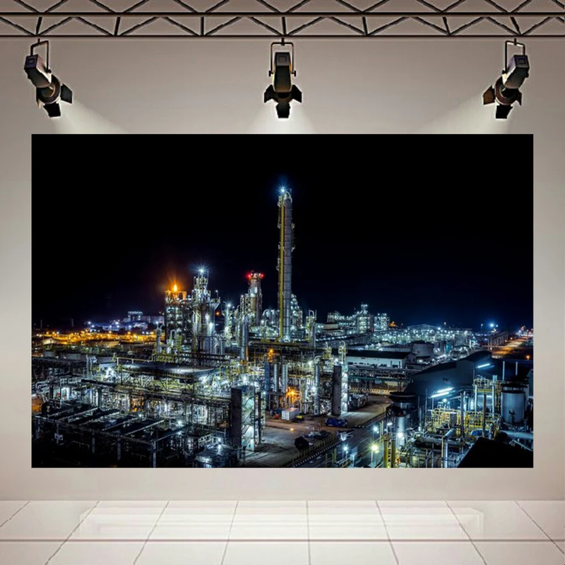 پوستر طرح شب کارخانه مدل درخشش صنعتی کد PD20684