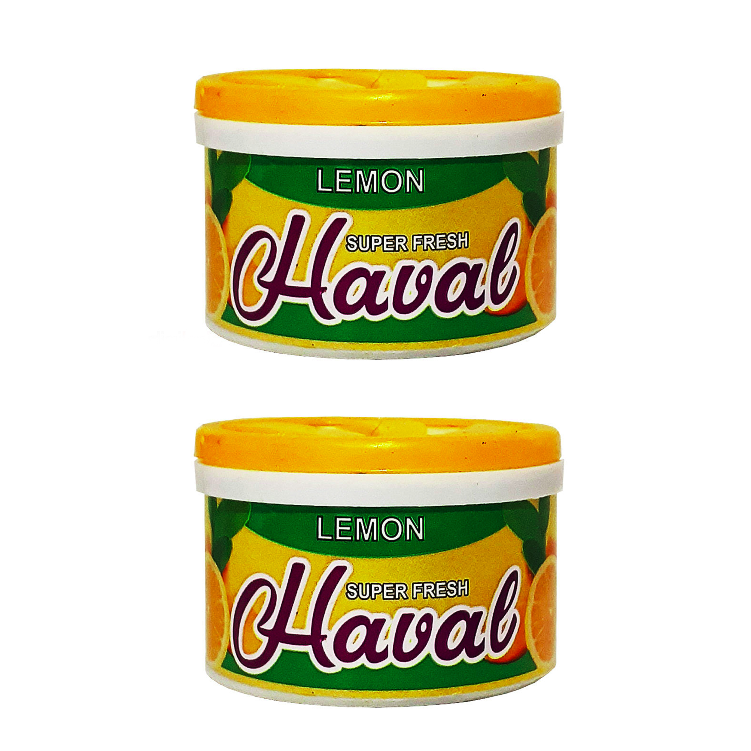  ژل خوشبوکننده هوا هاوال مدل لیمو حجم90میلی لیتر بسته ۲ عددی