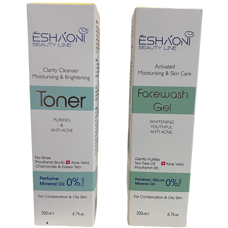 ژل شستشو صورت اشااونی مدل Aloe Vera حجم 200 میلی لیتر به همراه تونر مدل 01