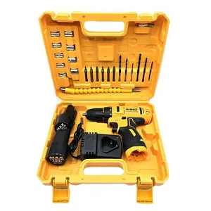 دریل پیچ گوشتی شارژی چکشی  مدل DW02 مجموعه 25 عددی