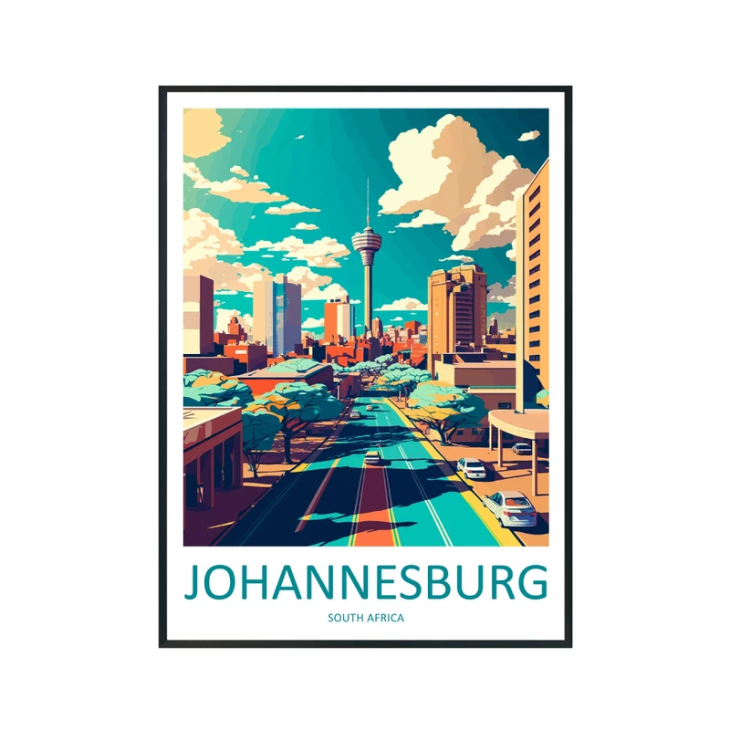 پوستر مدل یوهانسبورگ آفریقای جنوبی