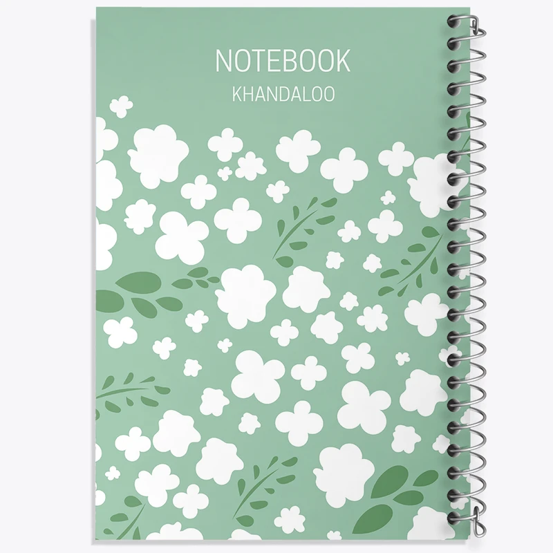 دفتر شطرنجی 50 برگ خندالو مدل مینیمال گل کد N179