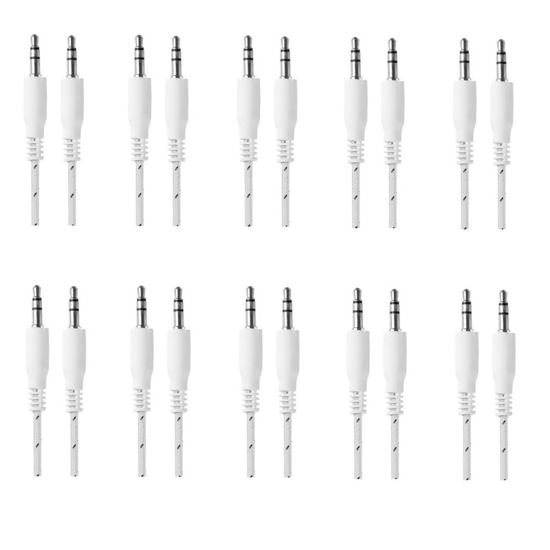 کابل AUX مدل SB-22 طول 0.8 متر بسته 10 عددی