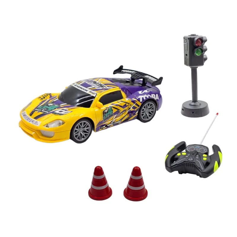 کیت ماشین بازی ناب سل مدل  پورشه مسابقه ای کنترلی شارژی همراه با چراغ و علائم رانندگی کد NAAB001B