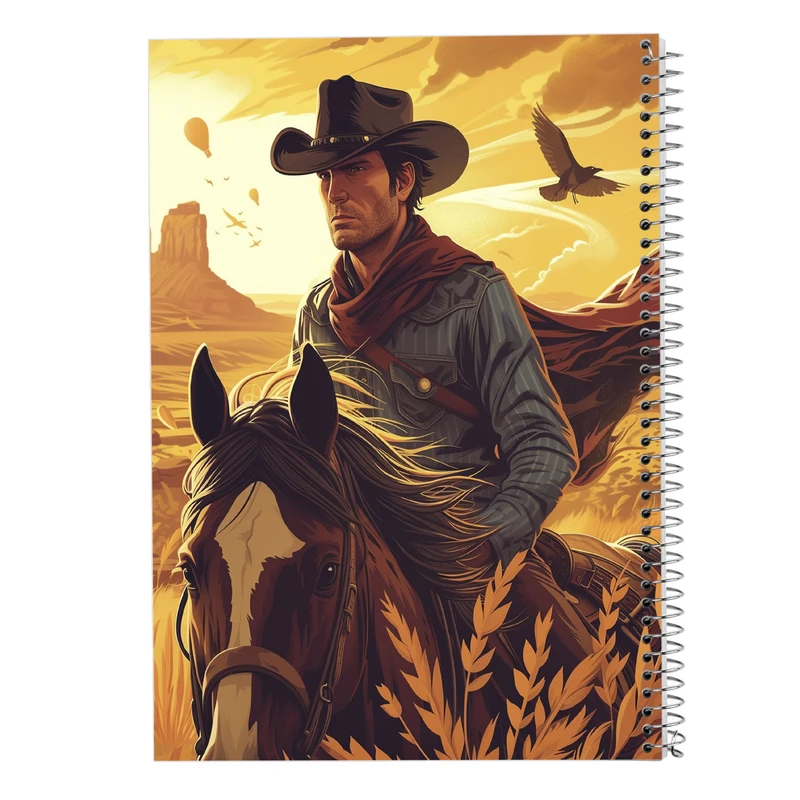 دفتر نت موسیقی 50 برگ مدوپد مدل رد دد red dead کد DF13529