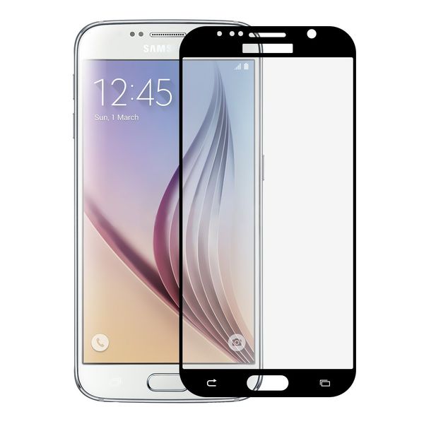 محافظ صفحه نمایش شیشه ای تمپرد مدل Full Cover مناسب برای سامسونگ Galaxy S6 محافظ صفحه نمایش شیشه ای تمپرد مدل Full Cover مناسب برای سامسونگ Galaxy S6