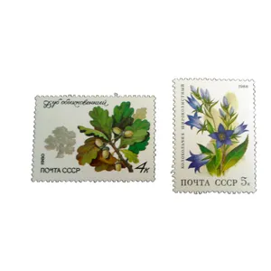تمبر یادگاری مدل گل کد bc-2023 مجموعه 2 عددی