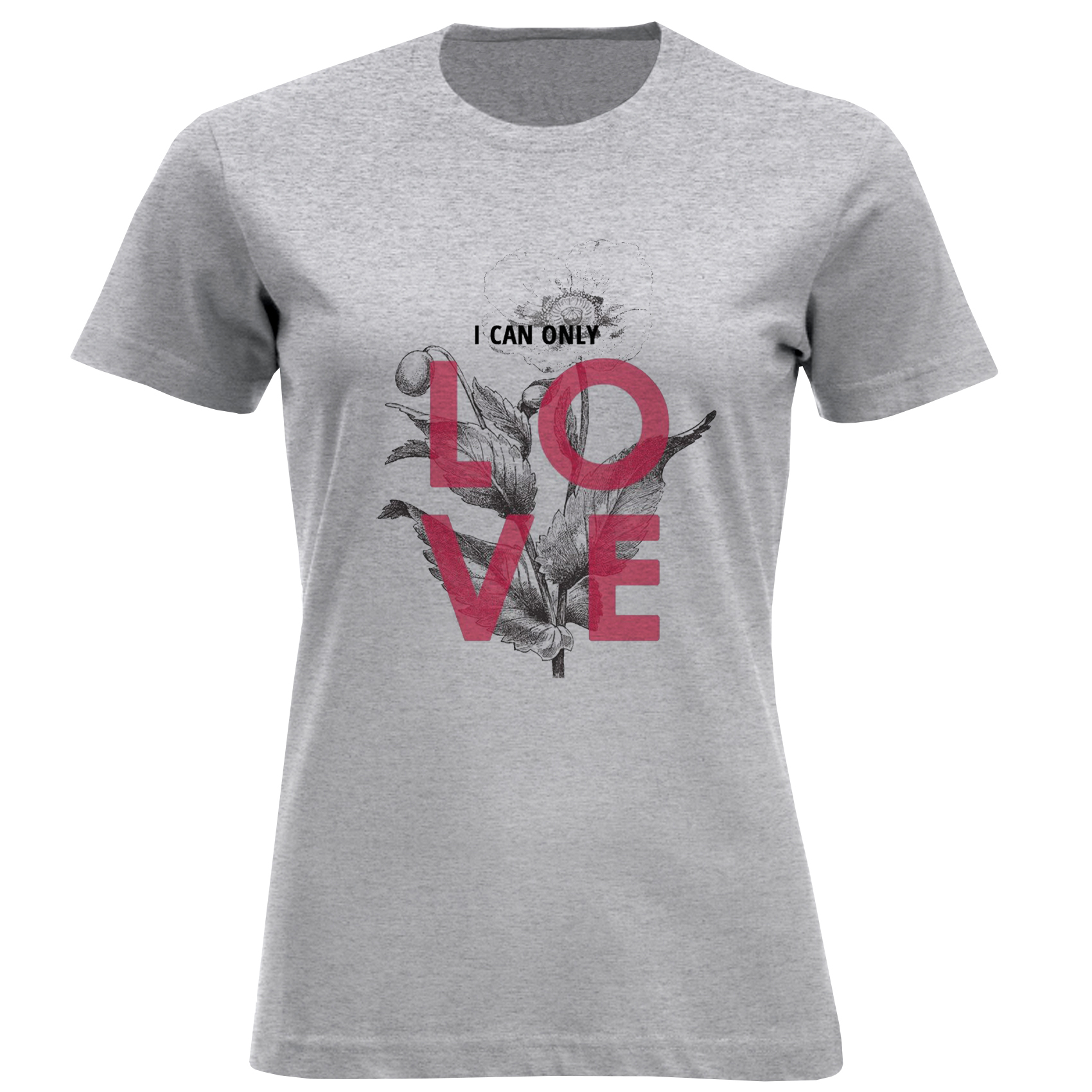 تی شرت آستین کوتاه زنانه مدل D945 LOVE