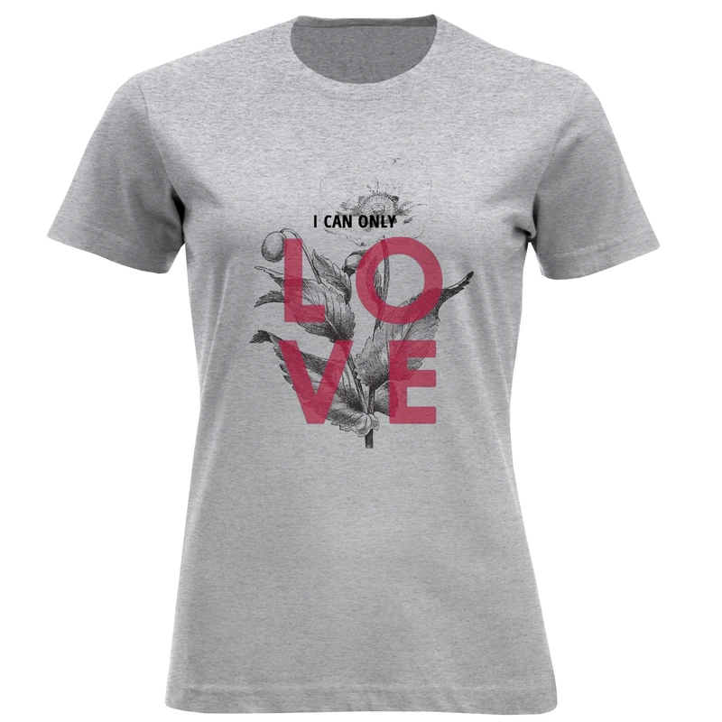 تی شرت آستین کوتاه زنانه مدل D945 LOVE