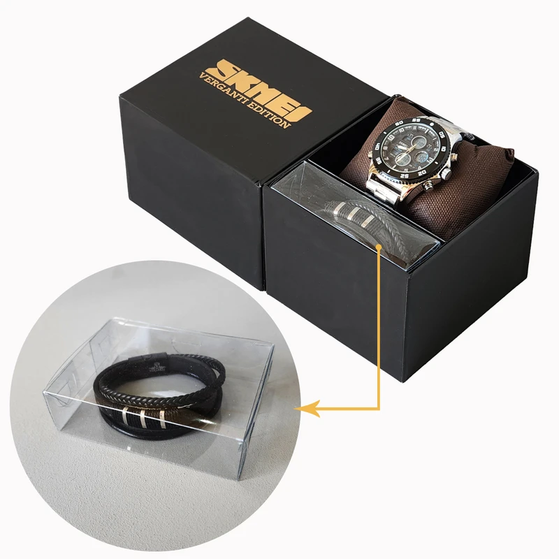 عکس شماره 7 : ساعت مچی عقربه-ای مردانه کوارتز اسکمی مدل 2205si به همراه دستبند