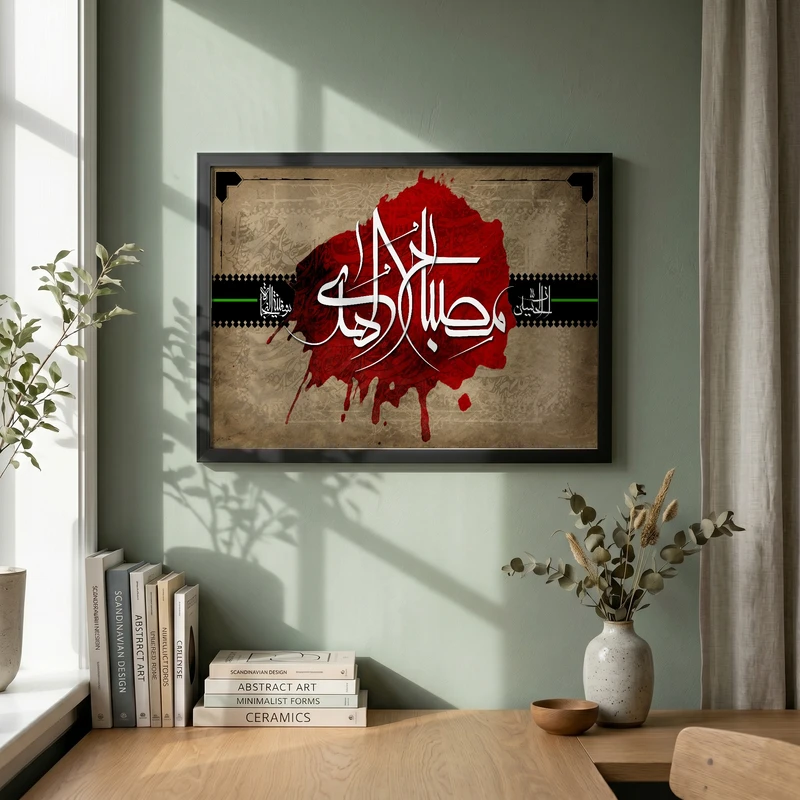 تابلو طرح مذهبی مدل G14762 فریم مشکی