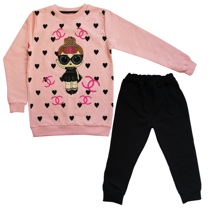 ست سویشرت و شلوار دخترانه مدل bhr-773