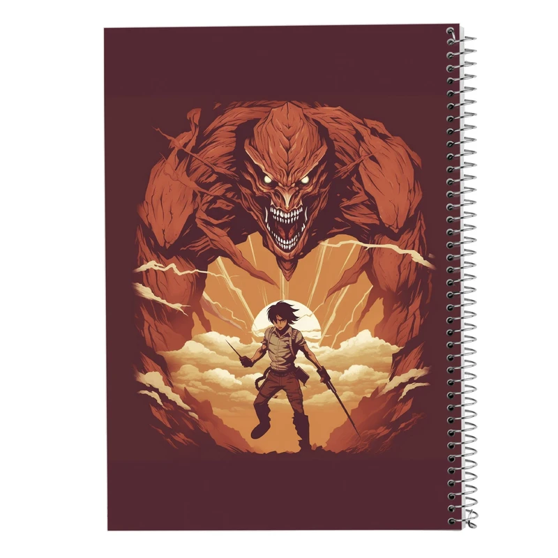 دفتر ژورنال نویسی 50 برگ مدوپد مدل نقطه ای طرح Attack on Titan کد DF10380