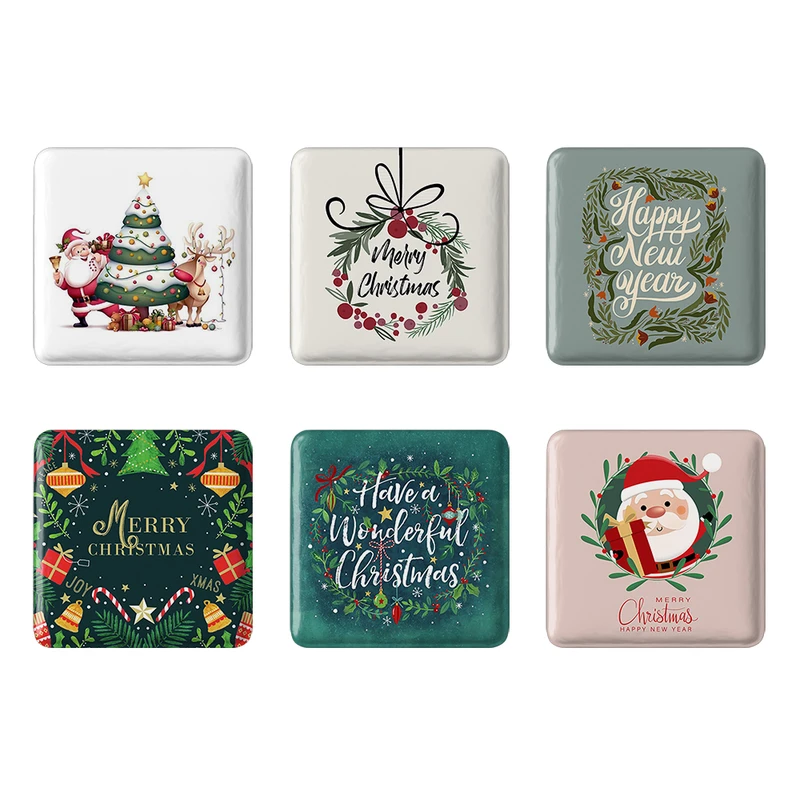 مگنت خندالو طرح کریسمس Christmas کد 1349B مجموعه 6 عددی
