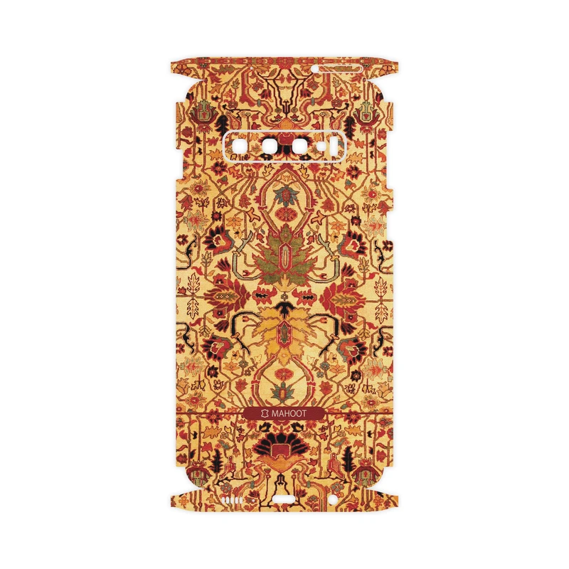 برچسب پوششی ماهوت مدل Persian-Carpet-Yellow-FullSkin مناسب برای گوشی موبایل سامسونگ Galaxy S10
