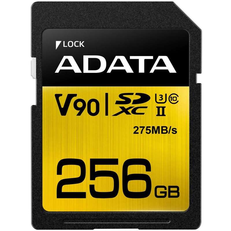 کارت حافظه SDXC ای دیتا مدل Premier ONE V90 کلاس 10 استاندارد UHS-II U3 سرعت 275MBps ظرفیت 256 گیگابایت کارت حافظه SDXC ای دیتا مدل Premier ONE V90 کلاس 10 استاندارد UHS-II U3 سرعت 275MBps ظرفیت 256 گیگابایت