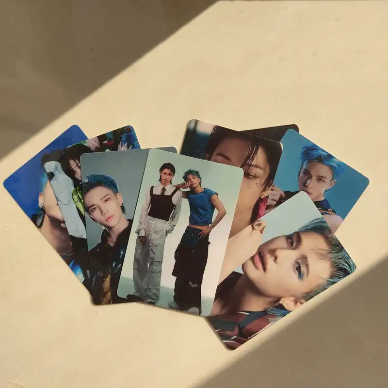 استیکر کارت مدل PH-500 طرح فتوکارت هیونجین و فلیکس استری کیدز straykids بسته 8 عددی