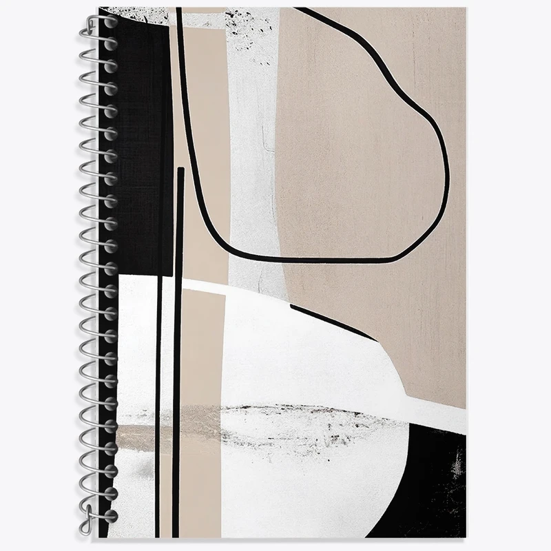 دفتر زبان 50 برگ خندالو مدل سه خط طرح دکوراتیو (decorative) کد F1968