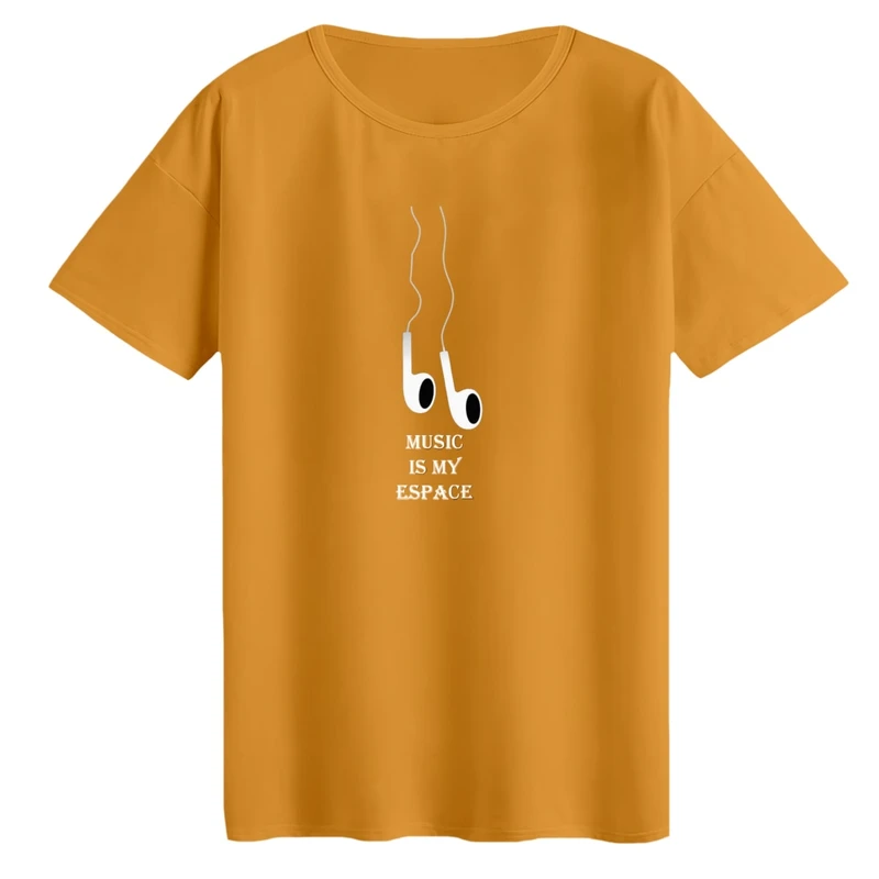 تی‌شرت لانگ آستین کوتاه زنانه مدل هندزفری